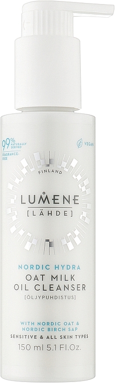 Очищувальна олія з вівсяним молоком - Lumene Nordic Hydra Oat Milk Oil Cleanser — фото N1