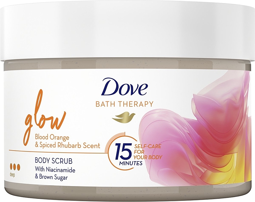 Скраб для тіла з ніацинамідом та коричневим цукром - Dove Bath Therapy Glow Body Scrub — фото N1