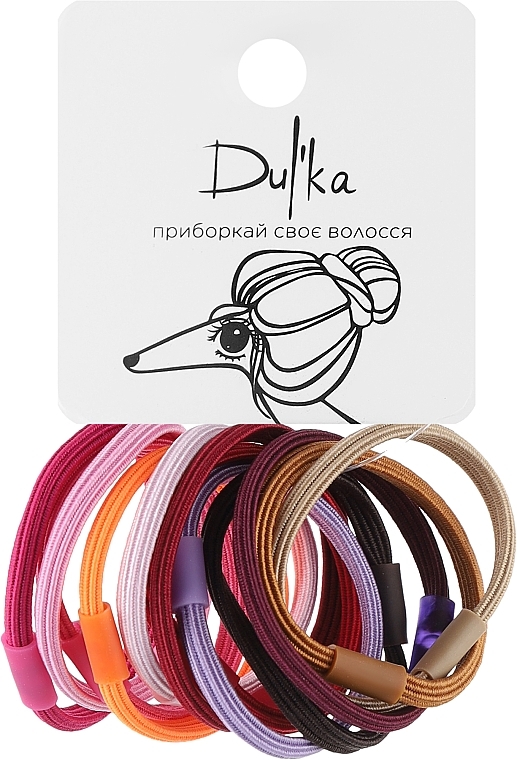 Набор разноцветных резинок для волос UH717714, 12 шт - Dulka  — фото N1