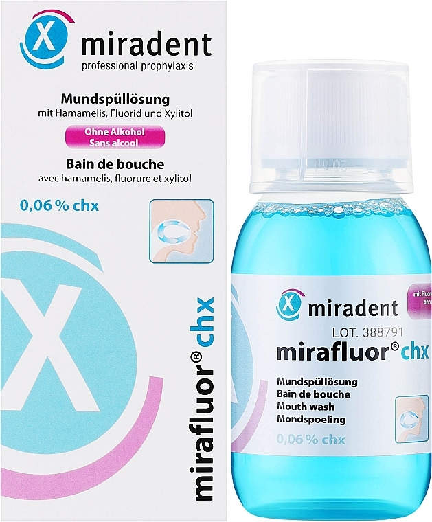 Ополаскиватель для полости рта - Miradent MiraFluor Chx 0,06% Liquid — фото N2