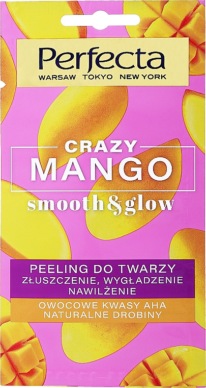 Пілінг для обличчя "Відлущування, розгладжування, зволоження" - Perfecta Crazy Mango Smooth & Glow — фото N1