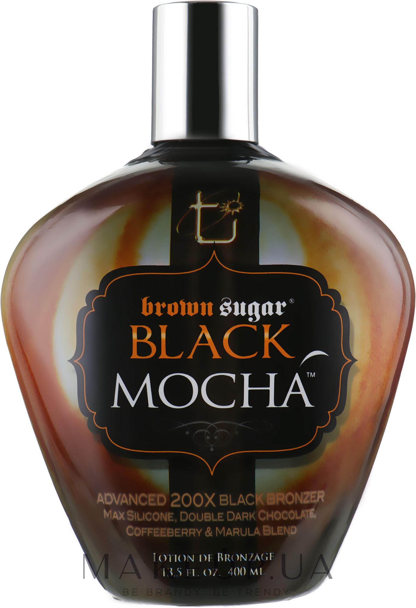 Крем для солярію з шоколадними бронзантами, силіконами та олією марула - Tan Incorporated Black Mocha 200x — фото 400ml