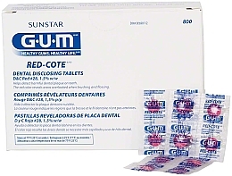 Таблетки для індикації зубного нальоту - G.U.M. Red-Cote Dental Disclosing Tablets — фото N1