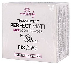 Духи, Парфюмерия, косметика Пудра рисовая рассыпчатая - One&Only Cosmetics For Face Translucent Perfect Matt Rice Loose Powder