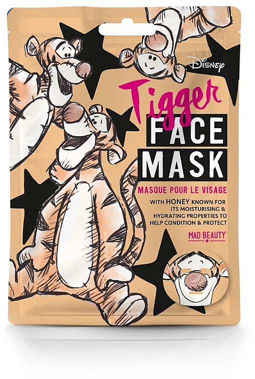 Тканевая маска для лица "Тигра" - Mad Beauty Disney Tigger Face Masks — фото N1