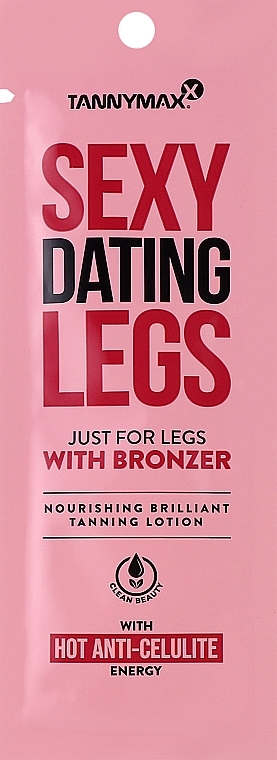 Крем для засмаги ніг з кофеїном, тиразином і бронзантами - Tannymaxx Sexy Dating Legs Brilliant Bronzer (саше) — фото N1