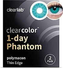 Парфумерія, косметика Одноденні кольорові контактні лінзи "Blue Walker", 2 шт. - Clearlab ClearColor 1-Day Phantom