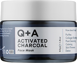 Парфумерія, косметика Маска для обличчя "Детокс" - Q+A Activated Charcoal Face Mask
