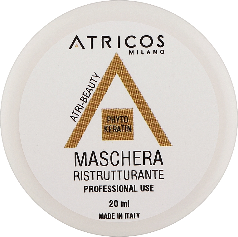 Відновлювальна маска для волосся з фітокератином - Atricos Phyto Keratin Restructuring Mask