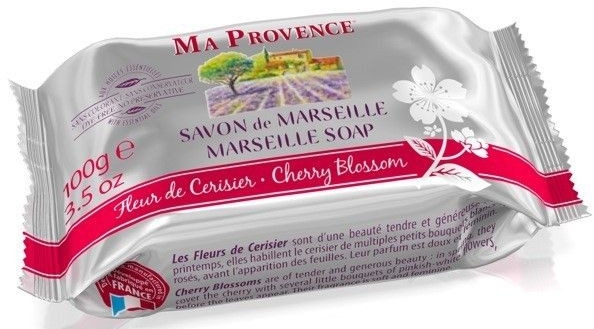 Мыло твердое марсельское "Цветы вишни" - Ma Provence Marseille Soap Cherry Blossom — фото N2