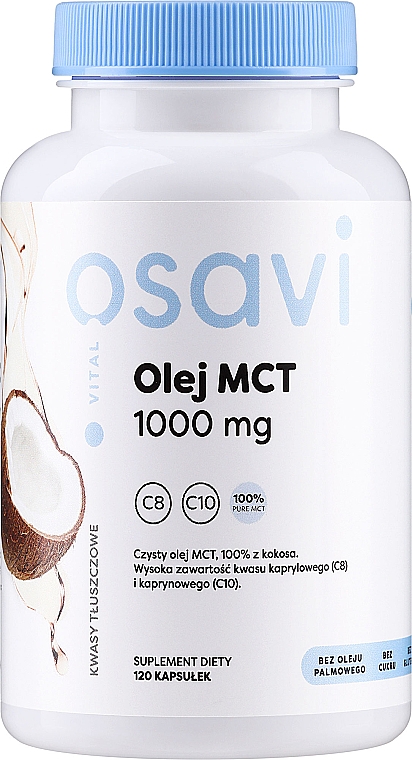 Капсули олії MCT, 1000 мг  - Osavi Oil MCT — фото N1