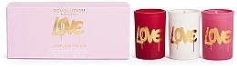 Духи, Парфюмерия, косметика Набор - Makeup Revolution Love Is In The Air Mini Candle Gift Set (3x40g)