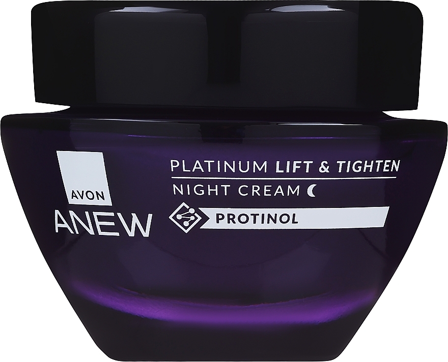 Нічний крем для обличчя, ліфтинг і підтяжка з протинолом - Avon Anew Platinum Lift & Tighten Night Cream — фото N1