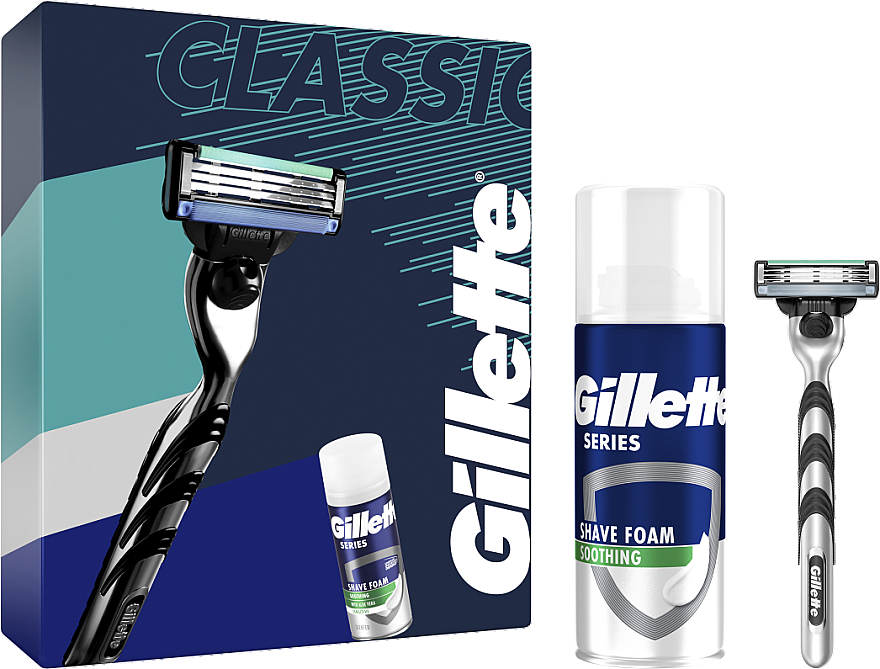 Набор - Gillette Mach3 (razor/1pc + foam/100ml)  — фото N2