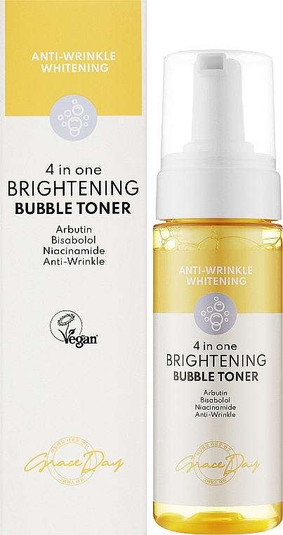 Увлажняющий пузырьковый тонер для сияния кожи лица - Grace Day 4 in one Brightening Bubble Toner — фото N2