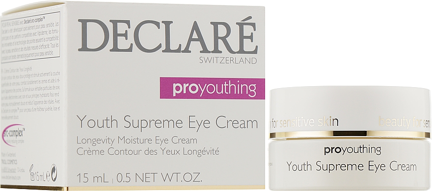 Крем від перших ознак старіння шкіри навколо очей - Declare Pro Youthing Youth Supreme Eye Cream — фото N2