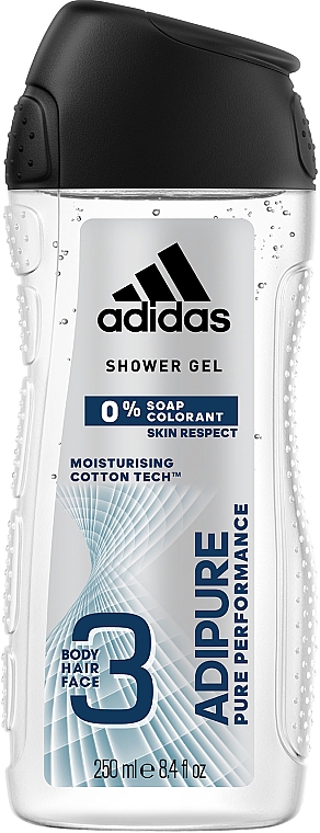 Гель для душа - Adidas Adipure 3-in-1 Shower Gel — фото N1