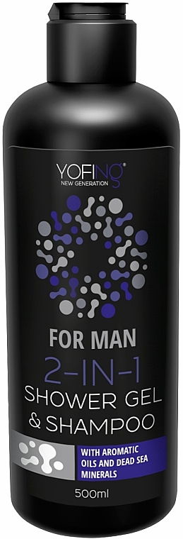 Гель для душу й шампунь для чоловіків 2 в 1 - Yofing 2 In 1 Shower Gel & Shampoo For Men — фото N1