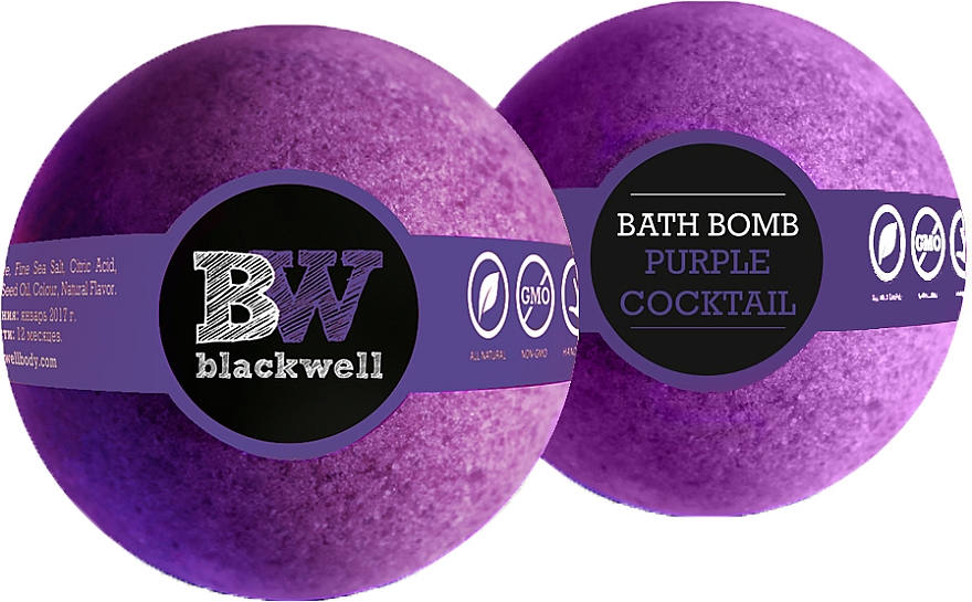 Бомбочка для ванны "Фіолетовий коктейль" - Blackwell Bath Bomb Purple Cocktail — фото N2