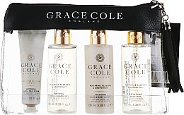 Набір "Нектарин і грейпфрут" - Grace Cole Nectarine Blossom & Grapefruit Travel Set (hand/cr/30ml + sh/gel/100ml + b/lot/100ml + b/spay/100ml) — фото N1