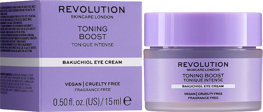 Крем для век с бакухиолом - Revolution Skincare Toning Boost Bakuchiol Eye Cream — фото N2