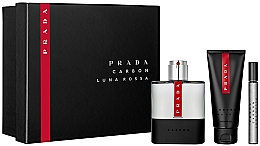 Парфумерія, косметика Prada Luna Rossa Carbon - Набір (edt/100ml + edt/mini/10ml + sh/gel/100ml)