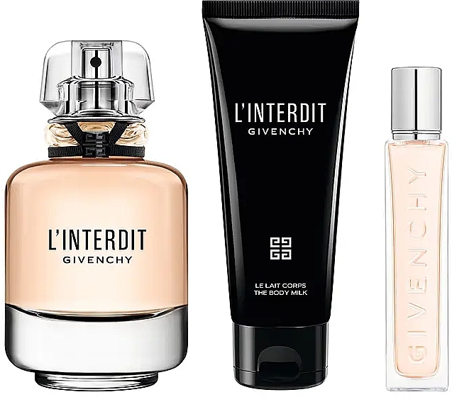 Givenchy L'Interdit - Набір (edp/80ml + b/lot/75ml + edp/mini/12.5ml) — фото N2