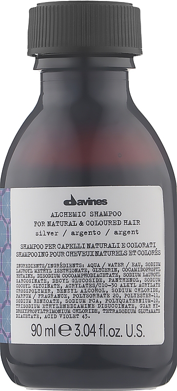 Шампунь для натуральных и окрашенных волос (серебряный) - Davines Alchemic Shampoo — фото N1