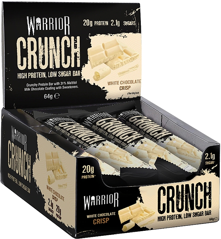 Протеиновый батончик "Белый шоколад" - Warrior Crunch High Protein Bar White Chocolate Crisp — фото N2