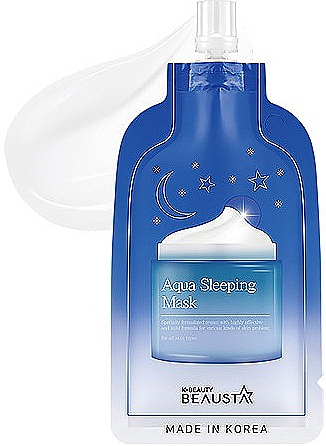 Нічна зволожувальна маска для обличчя з арома-оліями - Beausta Aqua Sleeping Mask — фото N1