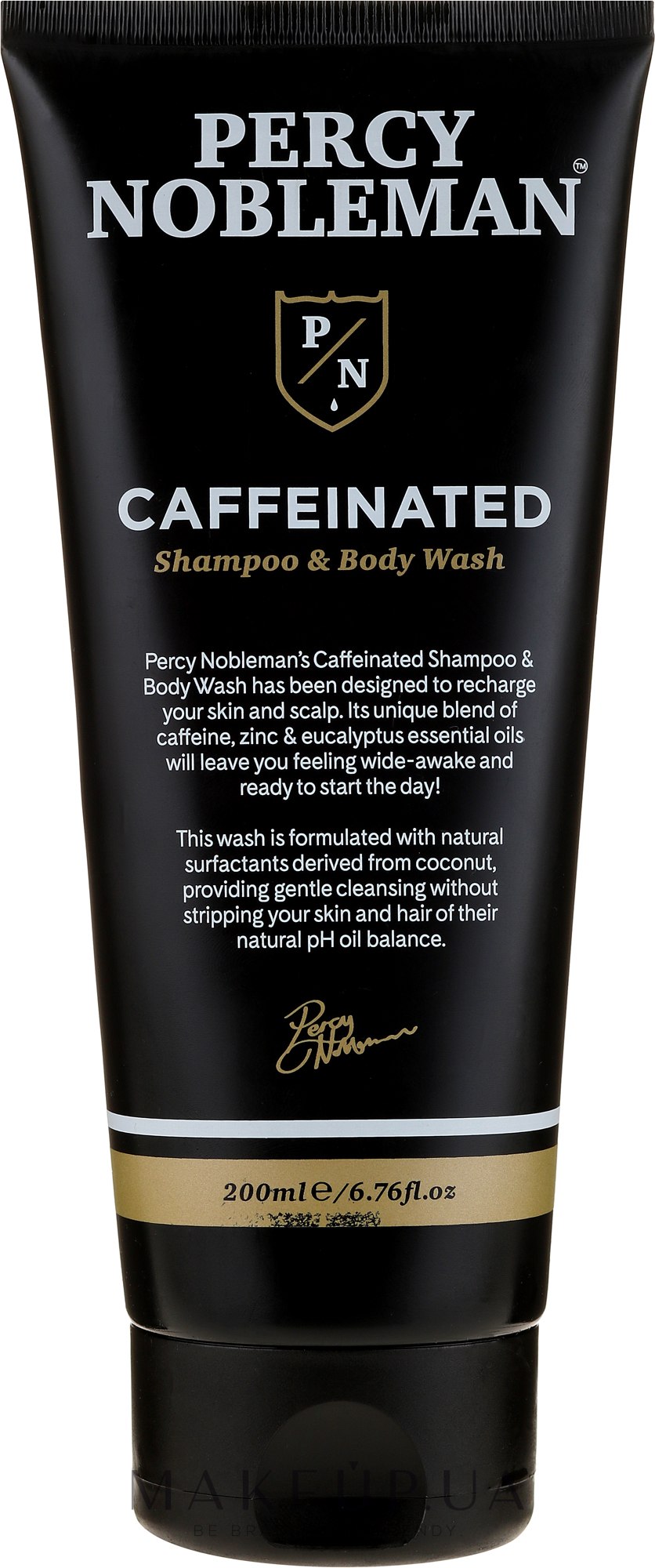 Кофеїновий гель-шампунь для чоловіків - Percy Nobleman Caffeine Shampoo & Body Wash — фото 200ml