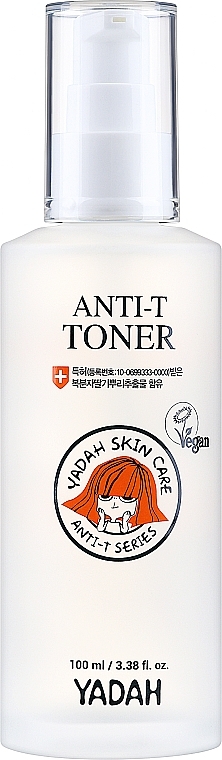 Заспокійливий тонер для чутливої і проблемної шкіри - Yadah Anti-T Toner — фото N1