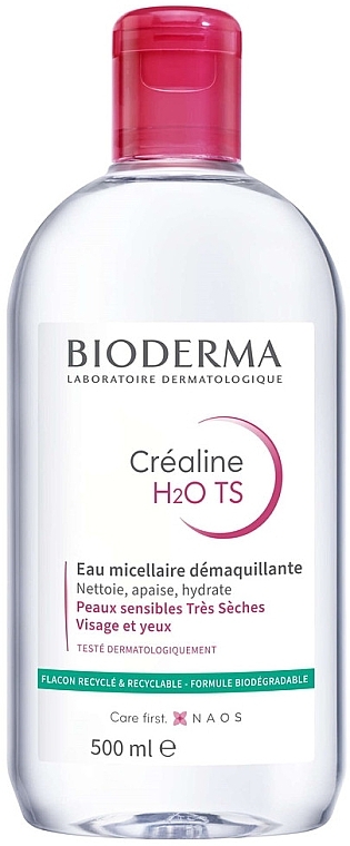 Мицеллярная вода - Bioderma Crealine H2O TS Micellar Cleansing Water — фото N1
