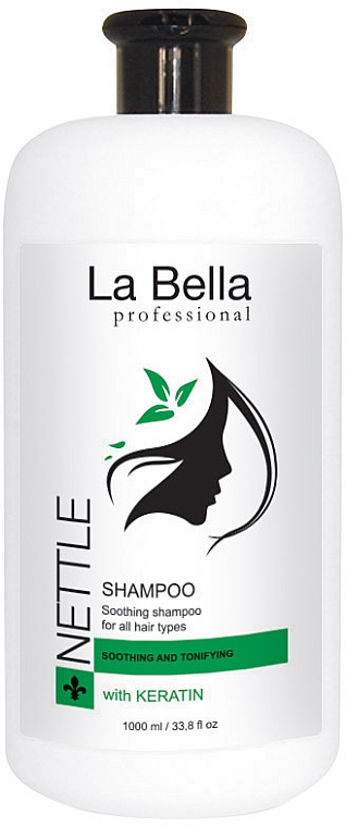 Шампунь для волосся "Кропива з кератином" - La Bella Nettle Shampoo — фото N1
