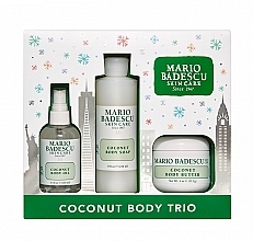 Духи, Парфюмерия, косметика Набор - Mario Badescu Coconut Body Trio (b/oil/100ml + b/soap/236ml + b/butter/113g)