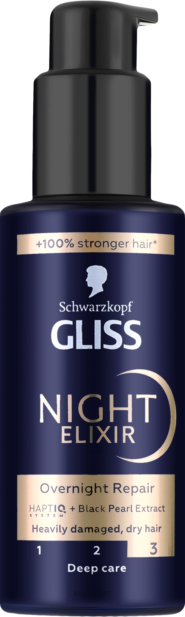 Эликсир для сильно поврежденных волос - Gliss Hair Repair Night Elixir Overnight Repair — фото 100ml