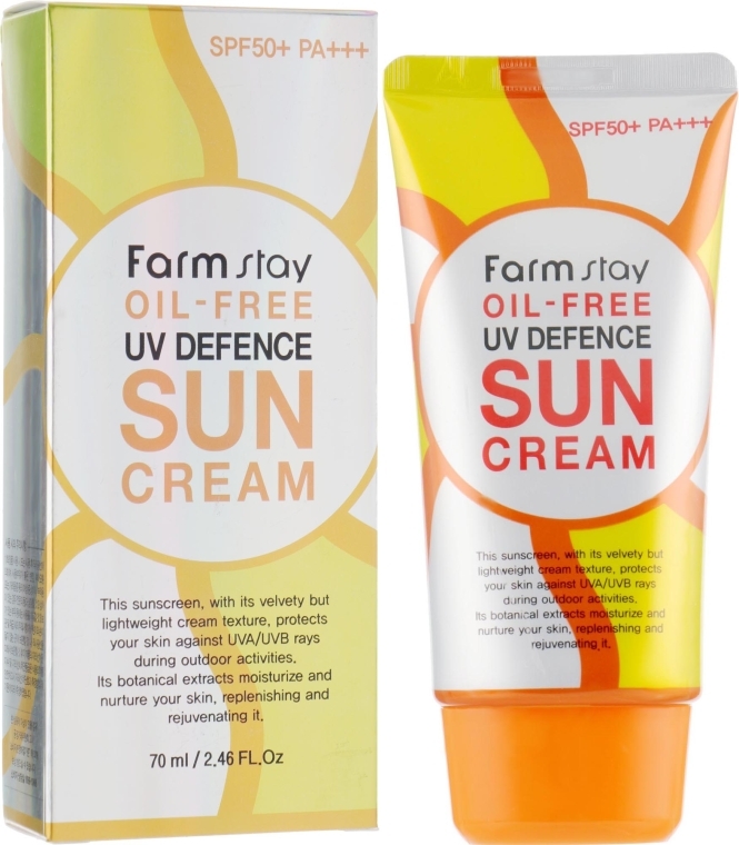Сонцезахисний знежирений крем SPF 50+ - Farmstay Oil-Free Uv Defence Sun — фото N1