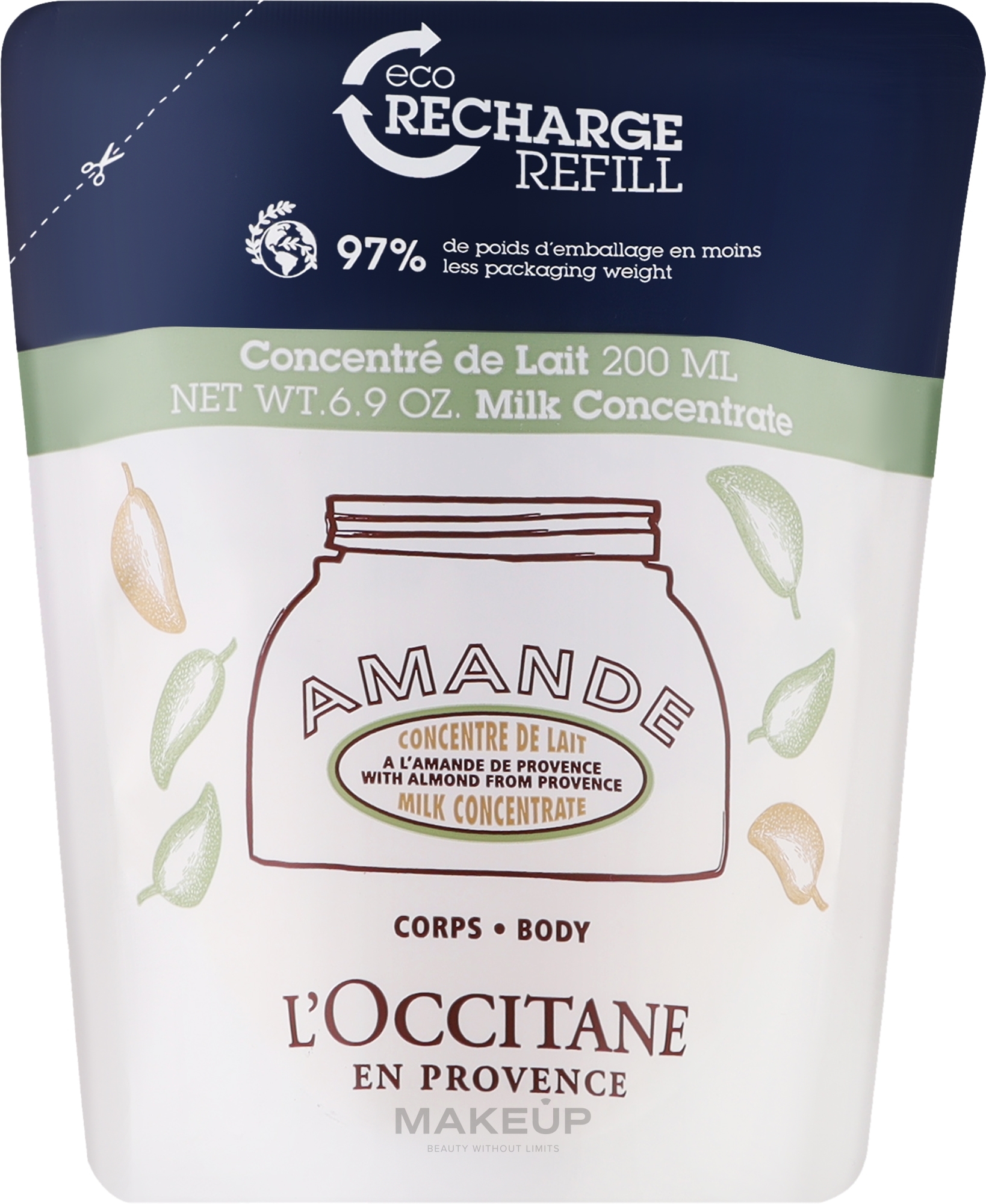 Молочко для пружності шкіри тіла - L'Occitane Almond Milk Concentrate (refill) — фото 200ml