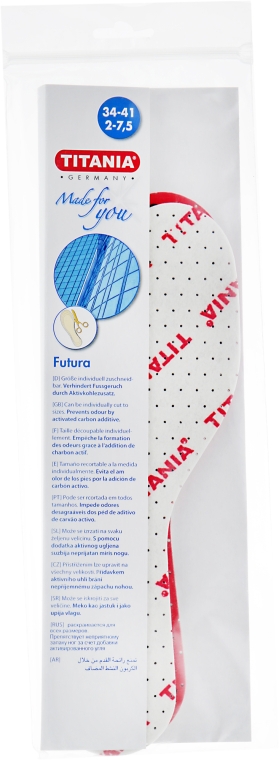 Стельки для обуви антигрибковые "Futura", 5361 - Titania 