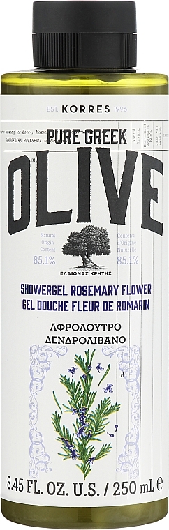 Гель для душа "Розмарин" - Korres Pure Greek Olive Shower Gel Rosemary Flower — фото N1