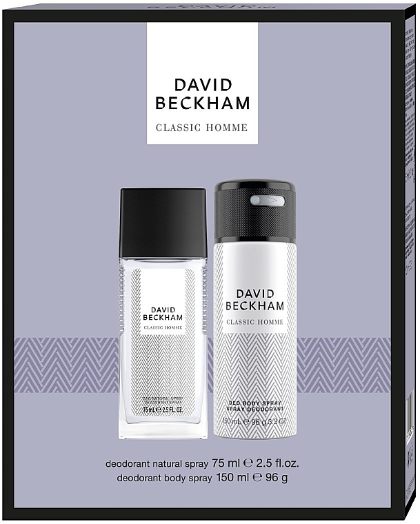 David Beckham Classic Homme - Набор (b/spray/50ml + deo/75ml)  — фото N1