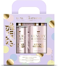 Духи, Парфюмерия, косметика Набор - Grace Cole The Luxuty Bathing Sweet Orange & Ylang Ylang (sh/gel/100ml + b/lot/100ml + sponge/1pc)