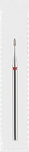 Фреза алмазная красная "Оливка острая", диаметр 1,2 мм, длина 4 мм - Divia DF007-12-R — фото N1