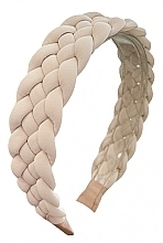 Обруч для волосся плетений, O501, кремовий - Ecarla — фото N1