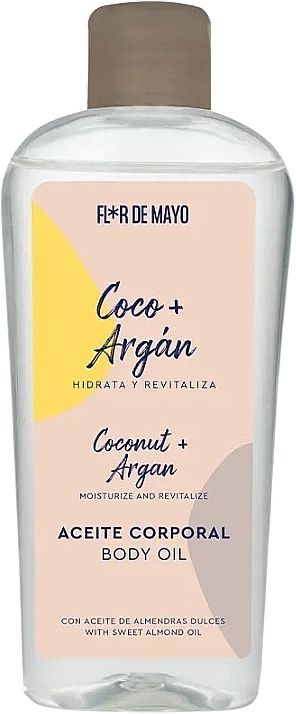 Увлажняющее масло для тела "Кокос и аргана" - Flor De Mayo Coconut and Argan Moisturizing Body Oil — фото N1