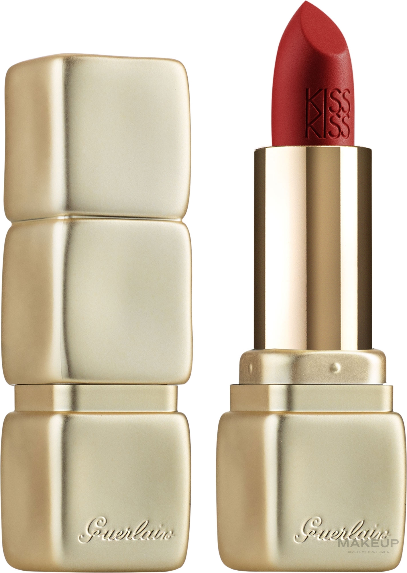 Помада для губ - Guerlain Kiss Kiss La Rouge Mat — фото M330 - Spicy Burgundy