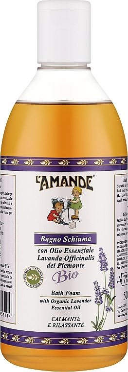 Піна для ванн з лавандою - L'Amande Marseille Organic Lavender Bath Foam