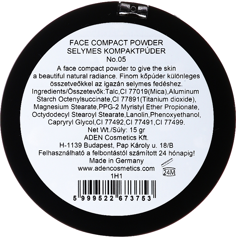 Компактная пудра - Aden Cosmetics Face Compact Powder — фото N2