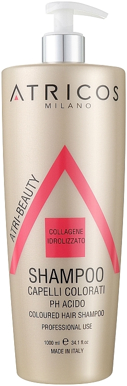 Шампунь для окрашенных волос - Atricos Hydrolysed Collagen Acidic pH Colored Hair Shampoo — фото N4