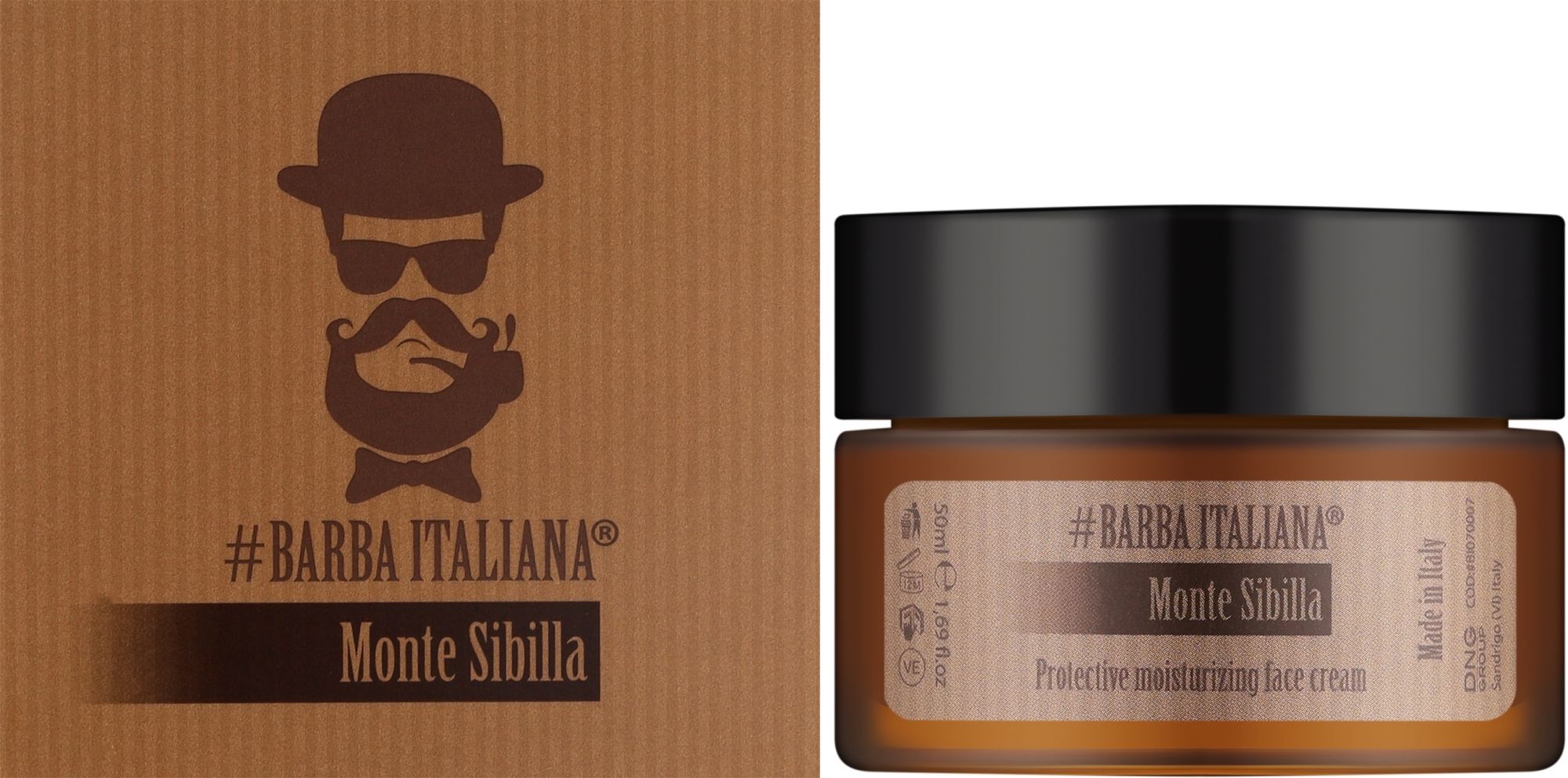 Защитный и уважающий крем для лица - Barba Italiana Monte Sibilla — фото 50ml